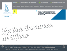 Tablet Screenshot of hotelacquamarina.com